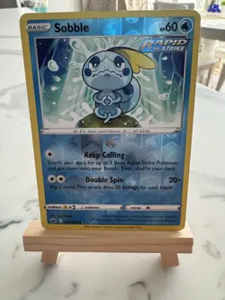 Pokemon Card Sobble Rapid Strike - Basic Water Lizard Pokemon - Image 1
