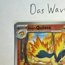 Ethan’s Quilava 033/182 Sv10 Reverse Holo Destined Rivals DRI Pokemon Card NM - Image 3