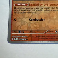 Ethan’s Quilava 033/182 Sv10 Reverse Holo Destined Rivals DRI Pokemon Card NM - Image 5