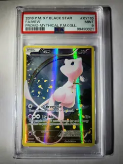 2016 Pokemon Mew XY Black Star Promo Card #XY110 PSA 9 Mint - Image 1