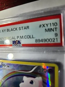 2016 Pokemon Mew XY Black Star Promo Card #XY110 PSA 9 Mint - Image 3