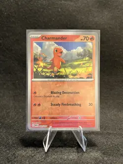 Pokemon TCG Charmander 4/165 Sv: Scarlet & Violet 151 NM Reverse Holo Card - Image 1