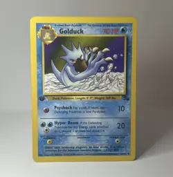 First Edition Golduck 35/62 Fossil Non Holo Uncommon 1999 Pokemon Card LP - Image 1