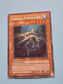Yugioh Card - Abyssal Kingshark - TAEV-EN084 - Secret Rare - Unlimited Ed. - LP - Image 1