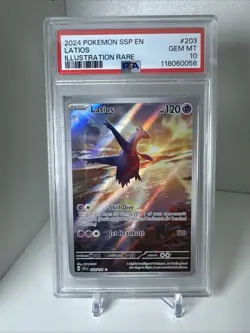 PSA 10 GEM MINT Latios 203/191 Surging Sparks Pokemon Graded Card - Image 1