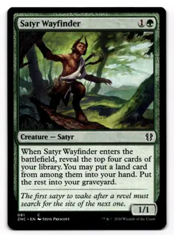 MTG Magic the Gathering Satyr Wayfinder 81 Zendikar Rising Commander - Image 1