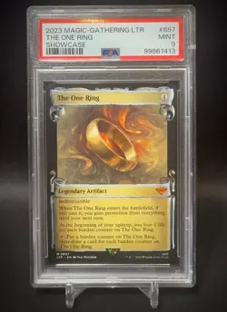 PSA 9 - The One Ring - 2023 MTG: Showcase Scrolls - Lord of the Rings LOTR - Image 1