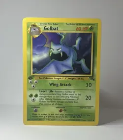 First Edition Golbat Fossil 34/62 Uncommon Non Holo 1999 Pokemon TCG Card NM - Image 1
