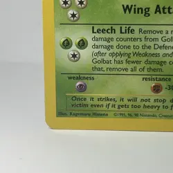 First Edition Golbat Fossil 34/62 Uncommon Non Holo 1999 Pokemon TCG Card NM - Image 5