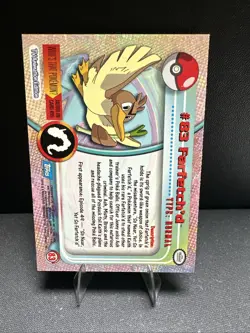 1999 Topps Pokemon TV Animation Series 1 Farfetch’d Blue Logo Non Holo - Image 2