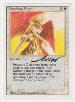 Signed Guardian Angel Proof LP Revised Artist Anson Maddocks 1994 MTG Magic AP! - Image 1
