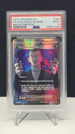 2015 Pokemon Giovanni's Scheme #162/162 XY Breakthrough Full Art PSA 9 - Image 1