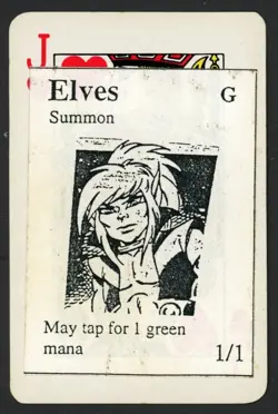***Alpha Playtest Llanowar Elves Canadian Gamma Version*** MTG Alpha Kid Icarus - Image 1