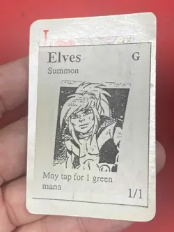 ***Alpha Playtest Llanowar Elves Canadian Gamma Version*** MTG Alpha Kid Icarus - Image 3