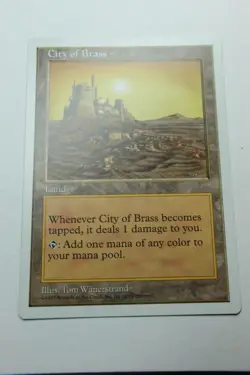 MTG City of Brass x1- -Fifth Edition-Lightly Played - Image 1