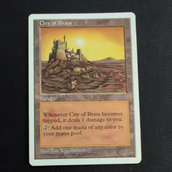 MTG City of Brass x1- -Fifth Edition-Lightly Played - Image 1