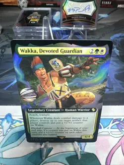 MTG Wakka, Devoted Guardian (Extended Art Foil) Commander Final Fantasy 190 FF10 - Image 1