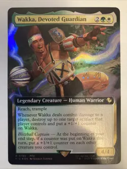 MTG Wakka, Devoted Guardian (Extended Art Foil) Commander Final Fantasy 190 FF10 - Image 1