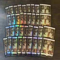 MTG Full Art FOIL Plains x36 (ALL Foil) Streets of New Capenna 273/281 LP - Image 1