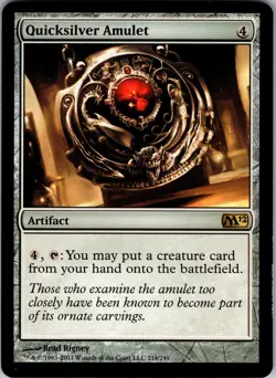 Quicksilver Amulet Magic 2012 (M12) Rare LP Magic: The Gathering 214 Normal - Image 1