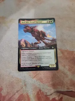 Red XIII, Proud Warrior Extended Art Foil Commander Final Fantasy MTG NM - Image 1