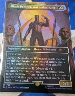 Black Panther, Wakandan King MTG Marvel Secret Lair NM Foil Unplayed SLD - Image 1