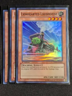 Yugioh - 3x Lionhearted Locomotive DRLG-EN036 1st Edition Super Rare NM - Image 1