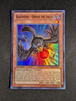 Yugioh - Blackwing - Oroshi the Squall DRLG-EN027 1st Edition Super Rare NM - Image 1
