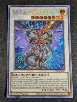 Yugioh - Chaos Ruler, the Chaotic Magical Dragon ROTD-EN043 1st Secret Rare NM - Image 1