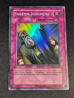 Yugioh - Solemn Judgement RP01-EN045 Unlimited Super Rare Retro Pack Reprint NM - Image 1