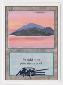 Signed Island (Purple) Proof LP Revised Artist Mark Poole 1994 WOTC MTG Magic AP - Image 1