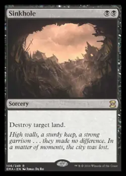 MTG English Sinkhole NM Normal Eternal Masters - Image 1