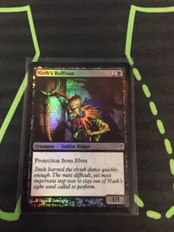 MTG Magic The Gathering Nath’s Buffoon Foil Black Goblin Rogue Commander - Image 1
