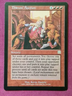 Magic The Gathering MERCADIAN MASQUES THIEVES' AUCTION red card MTG - Image 1