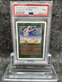 MTG Unlimited Edition 1993 Shanodin Dryads PSA 8 Mint Old School 93/94 - Image 1