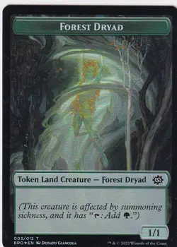 Powerstone Forest Dryad Double-Sided Token - The Brothers' War (BRO) FOIL - Image 2