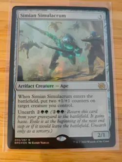 MTG Simian Simulacrum (FOIL) 205 The Brothers' War M/NM Free UK P&P - Image 1