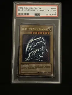 2002 Yu-Gi-Oh! Kaiba Starter Deck Blue-Eyes White Dragon SDK-001 PSA 6 - Image 1