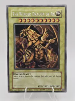 YuGiOh The Winged Dragon of Ra - DOD-001 - Secret Rare - Unlimited - HAS CREASE - Image 1