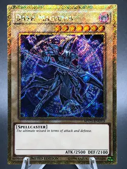 Yugioh Dark Magician MVP1-ENGV3 Limited Edition Gold Holo Secret Rare Mint+ - Image 1