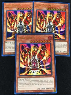 Yugioh Lava Golem RA01-EN001 1ST ULTRA x3 (NM) - Image 1