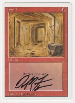 Signed Tunnel Proof MP Revised Edition Artist Dan Frazier 1994 WOTC MTG Magic AP - Image 1