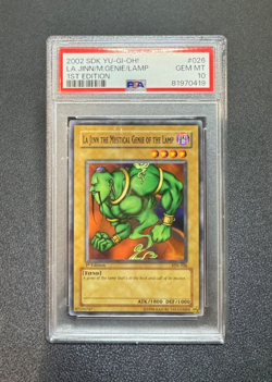 2002 Yugioh SDK-026 La Jinn the Mystical Genie of the Lamp Common 1st PSA 10 Gem - Image 1