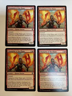 4x Mtg Commander Legends Champion Of The Flame NM/M Magic The Gathering - Image 1