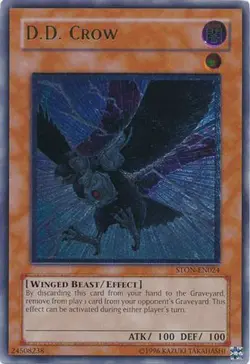 Yu-Gi-Oh Card - STON-EN024 - D.D. CROW (ultimate rare holo) - NM/M - Image 1