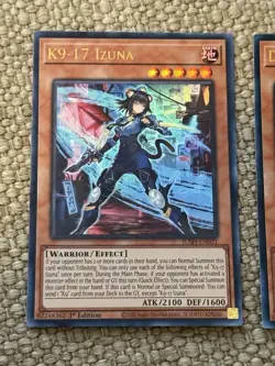 Yu-Gi-Oh! K9-17 Izuna Ultra Rare JUSH-EN031 + Dracotail Faimena JUSH-EN002 NM - Image 2