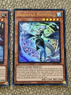 Yu-Gi-Oh! K9-17 Izuna Ultra Rare JUSH-EN031 + Dracotail Faimena JUSH-EN002 NM - Image 4