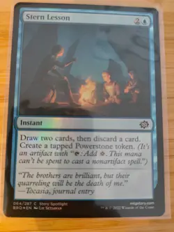 MTG Stern Lesson (FOIL) 064 The Brothers' War M/NM Free UK P&P - Image 1
