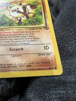 Pokemon Card 1ST EDITION Jungle Set 1999 - Mankey 55/64 - Image 3