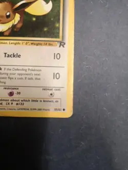 Pokemon Eevee TCG Team Rocket Non-Holo Card 55/82 1999 - Image 3